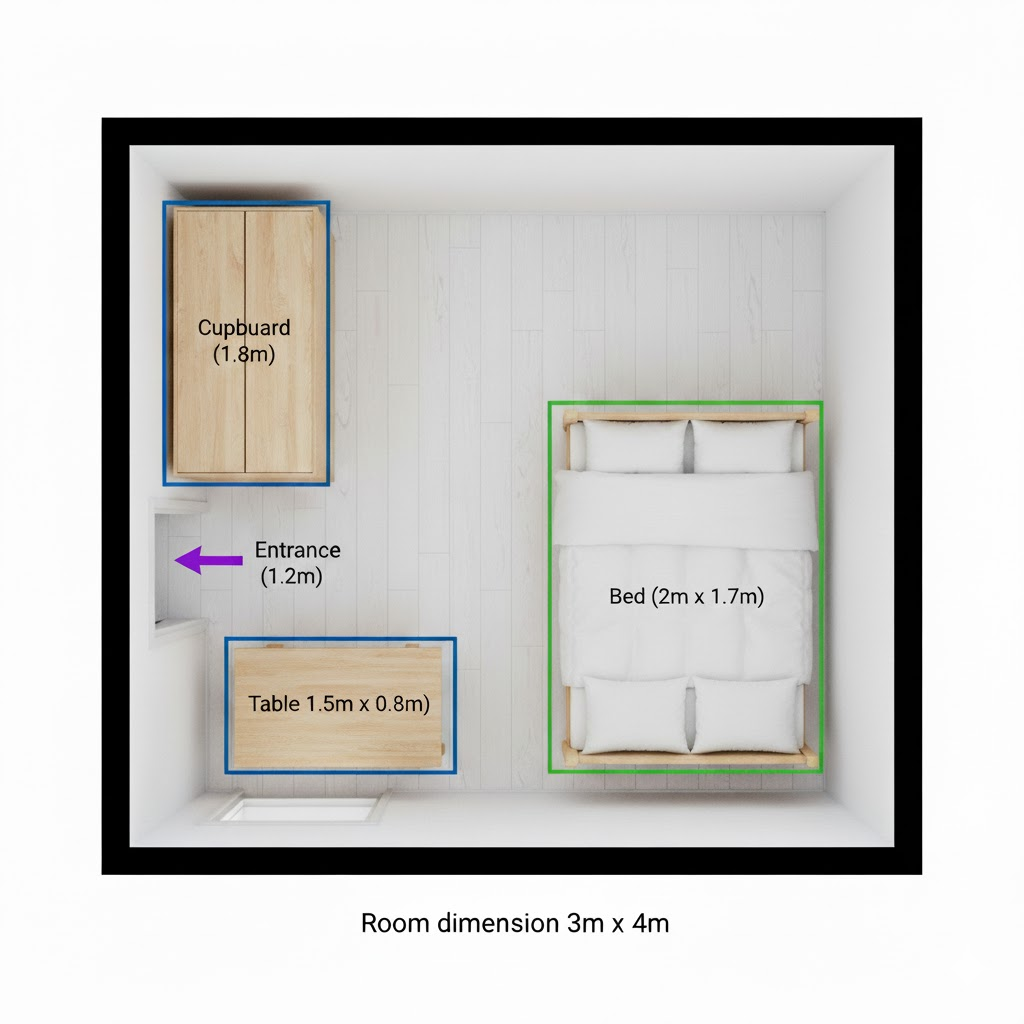 Output of photorealistic Room layout bird's eye view from nano-banana restored Output of photorealistic Room layout bird's eye view from nano-banana restored