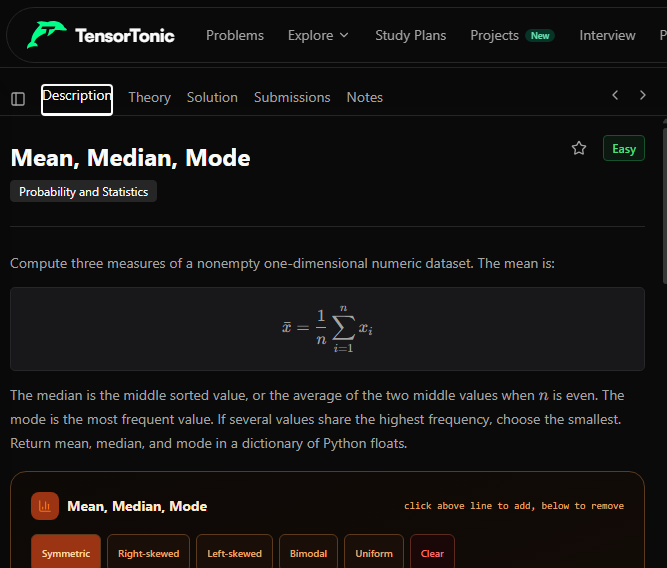 tensortonic mean median mode tensortonic mean median mode screenshot in landscape format