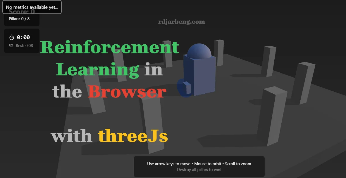 Cover image of post: ThreeJs and Reinforcement Learning in 3D