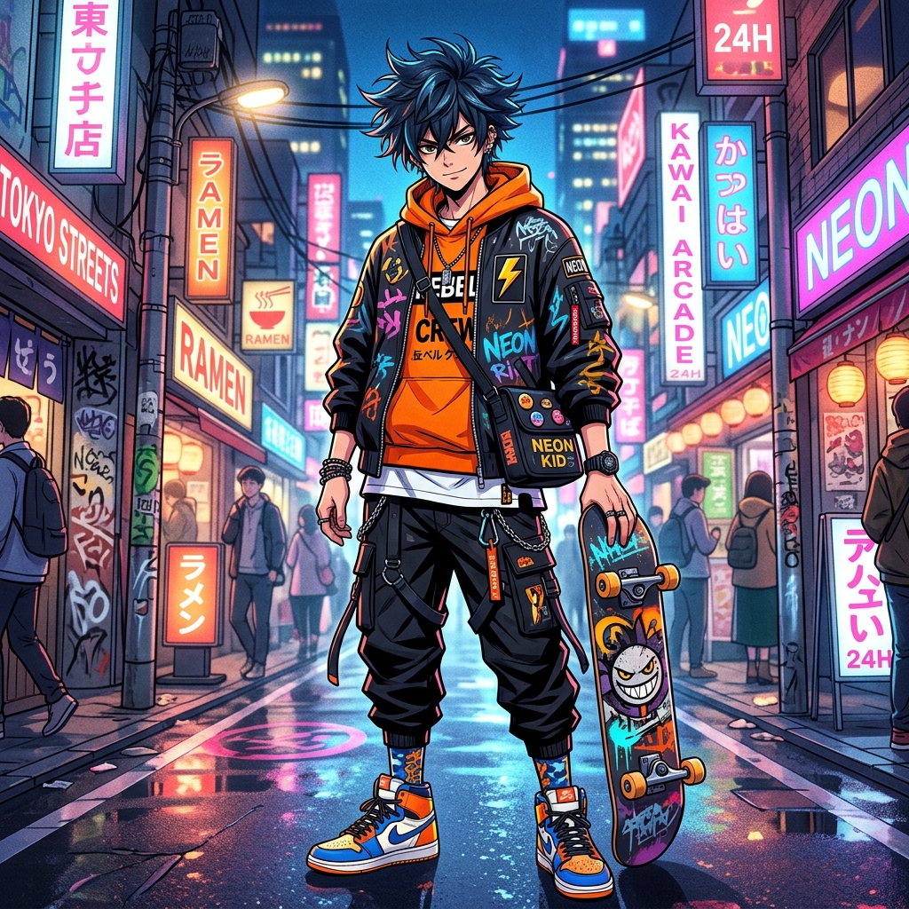 Anime Style Urban Haircut by Imagen Simulation