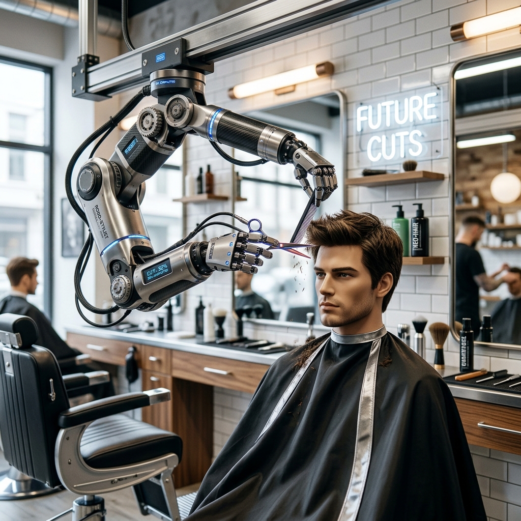 Futuristic Robotic Barber by Imagen Simulation