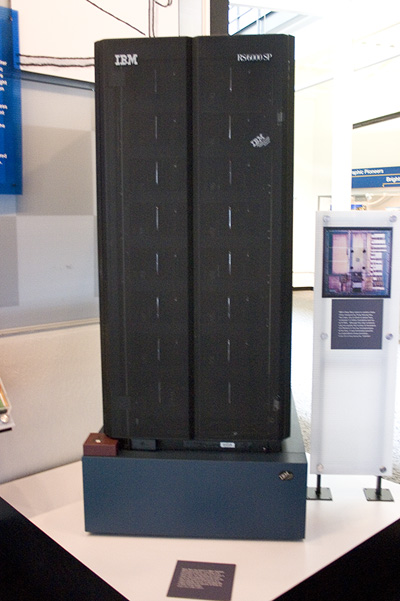 IBM Deep Blue Supercomputer (1997) The IBM Deep Blue supercomputer rack, which defeated world chess champion Garry Kasparov in May 1997