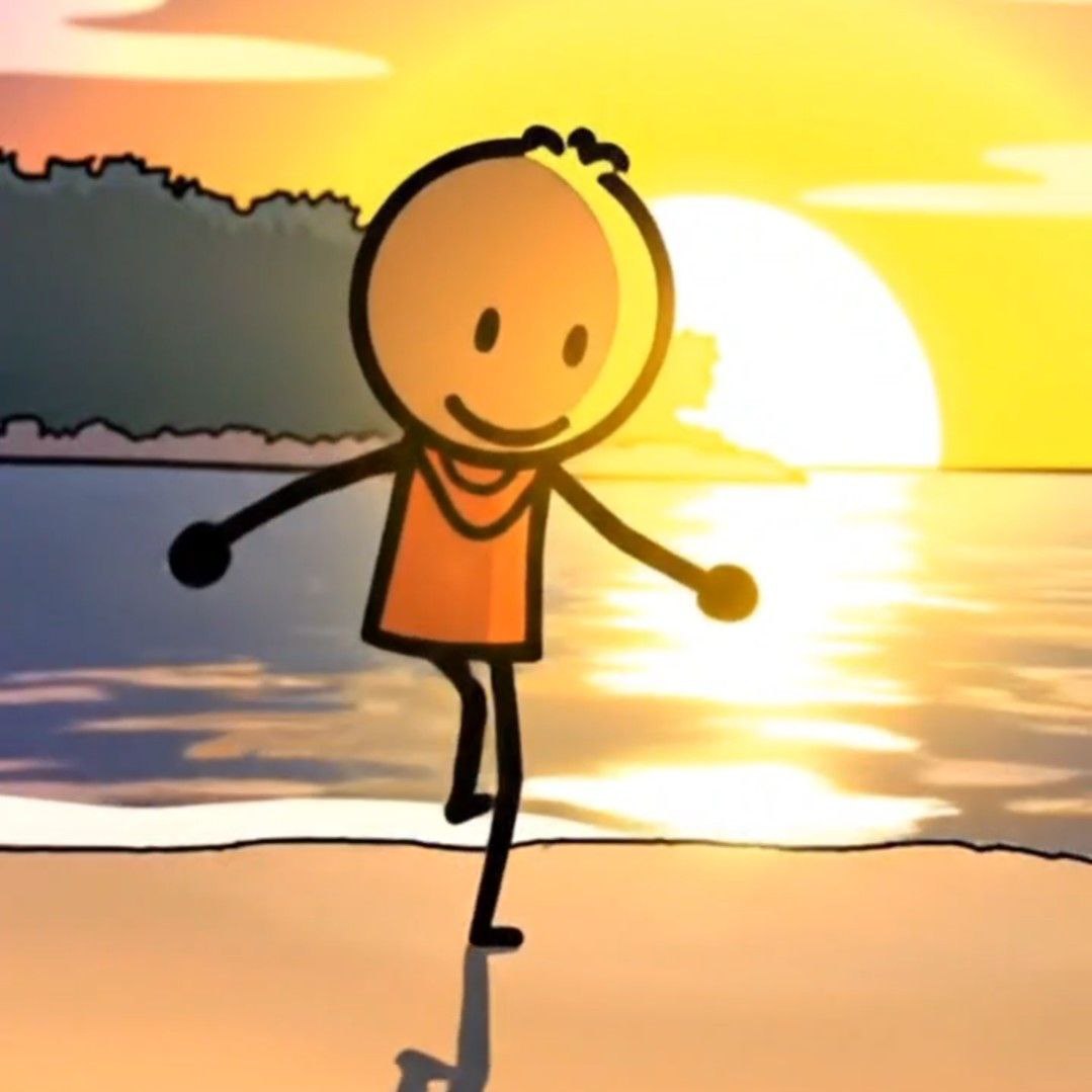 Stick figure leg work dancing by Gemini