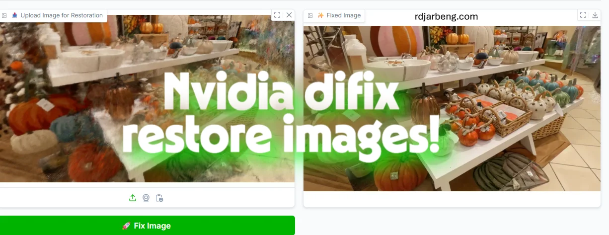 Trying Out Difix by NVIDIA for Image Restoration