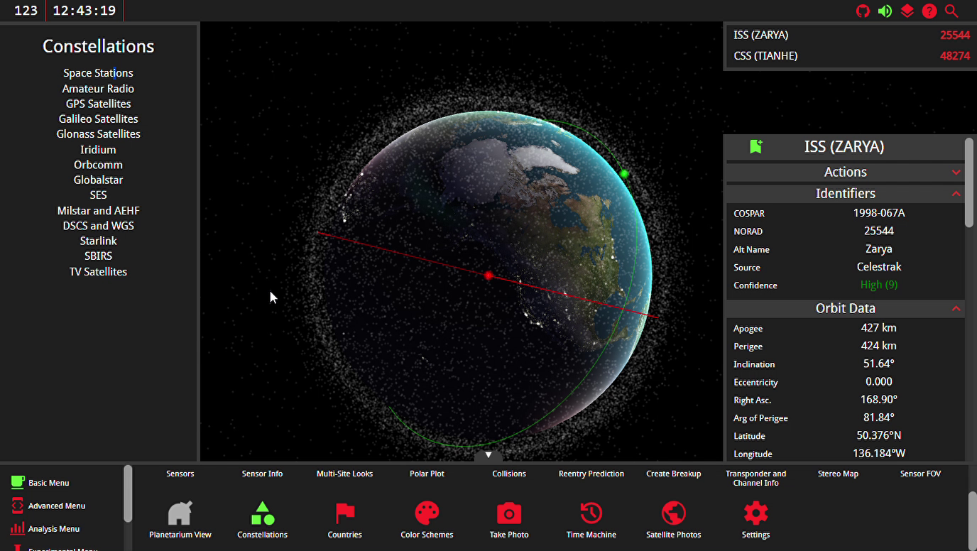 Keep track space app screenshot