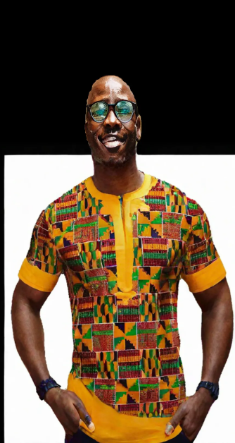 Ai model in African print design