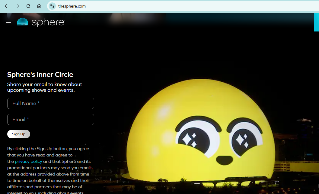 Las vegas sphere screenshot