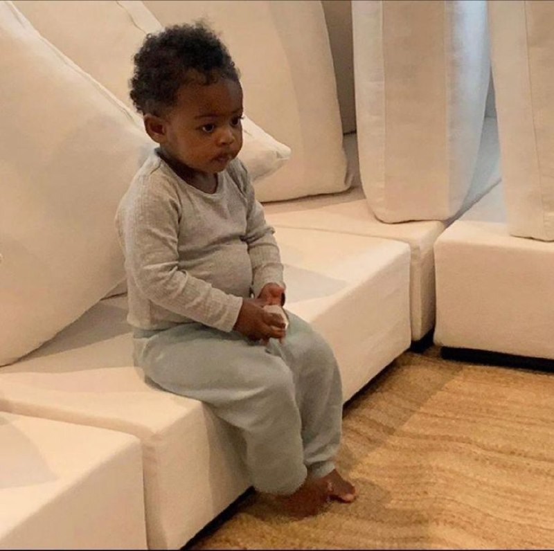 Baby sitting still and minding her business