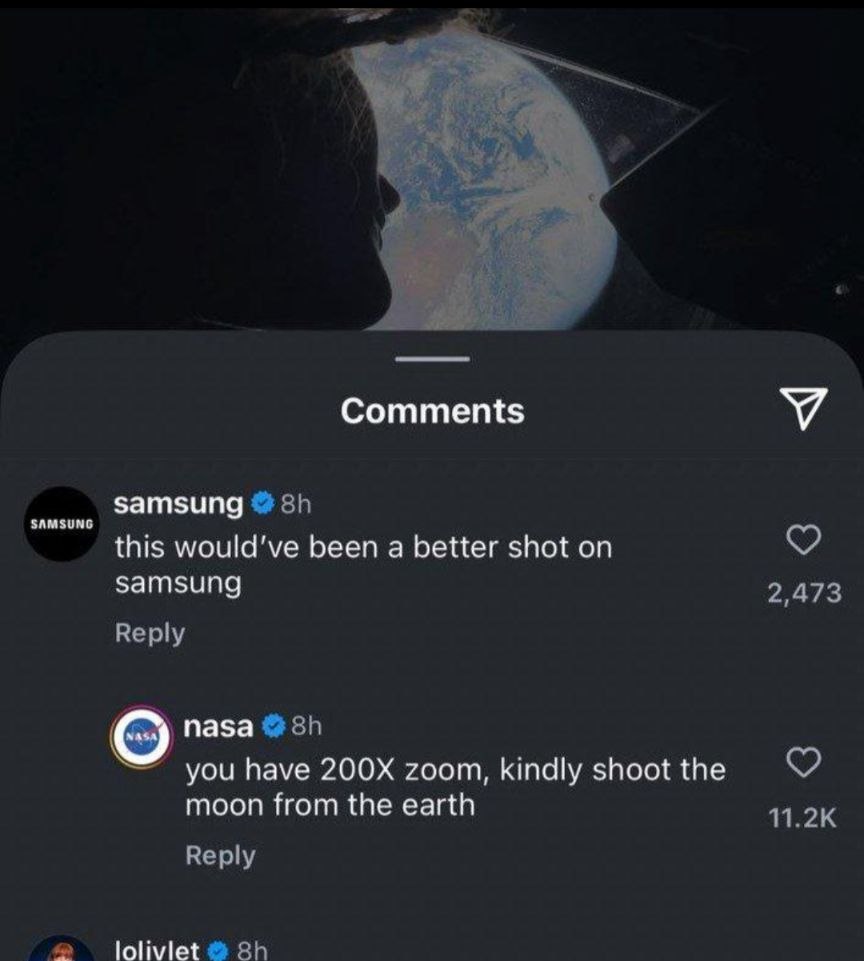 NASA Giving Samsung the Burn from The Artemis II Mission Photos on Instagram