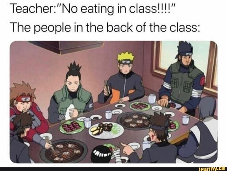 No eating in class