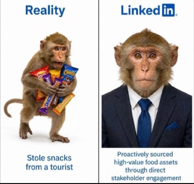 Reality VS LinkedIn - Monkey Version