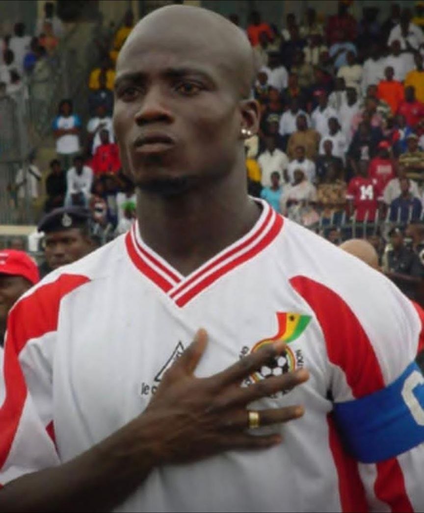 Stephen Appiah from Ghana Black Stars football team serious look