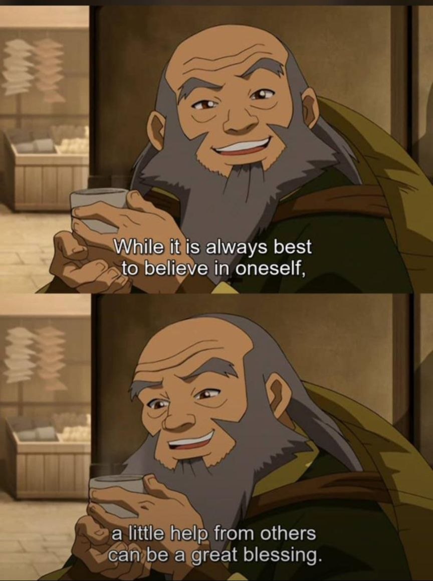 Uncle Iroh Giving Advice Over Cup of Tea
