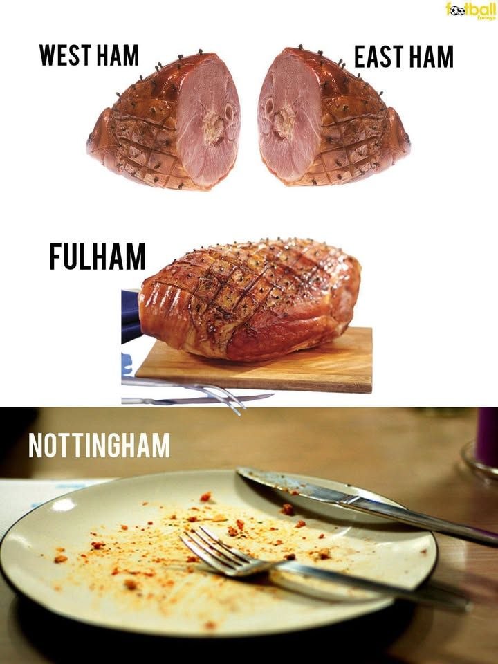 West Ham, East Ham, Fulham, Nottingham meme