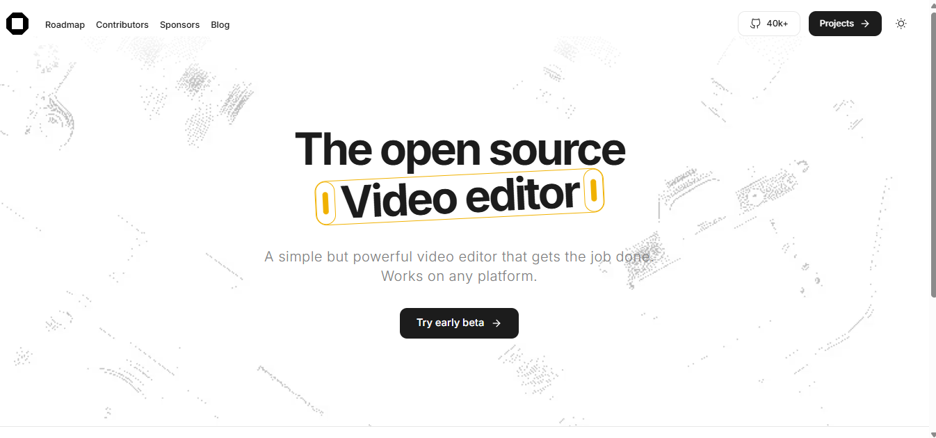 OpenCut Beta Release Homepage