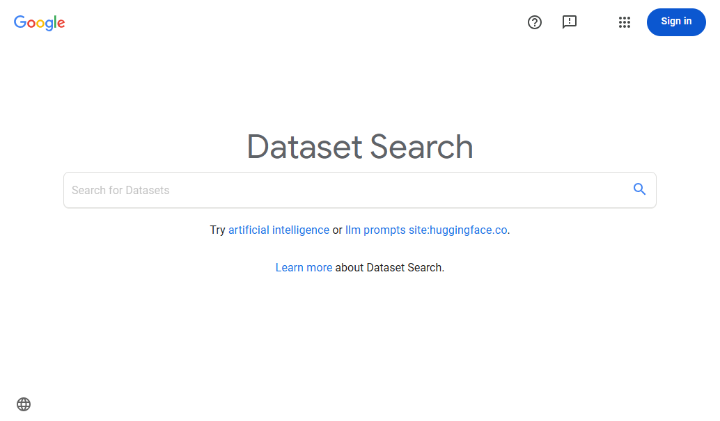 Google Dataset Search