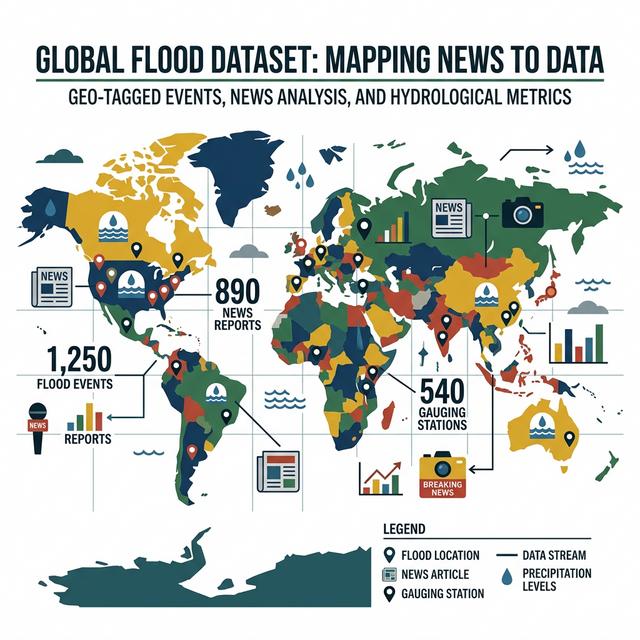Groundsource flood events global map