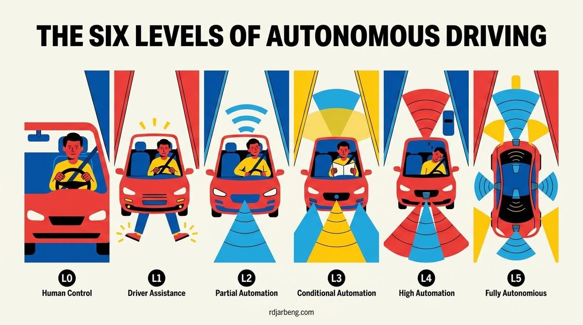 The Six Levels of Autonomous Driving