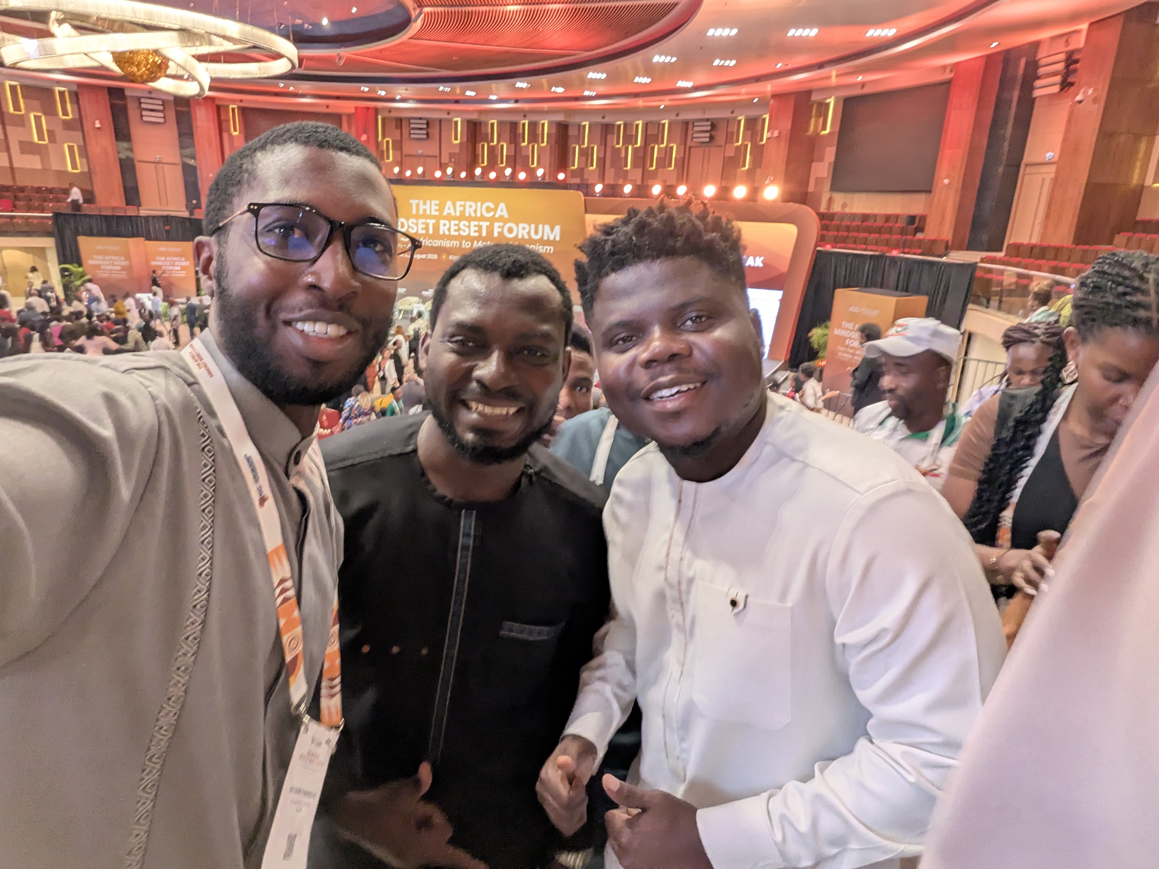 Richard Djarbeng meets Wode Maya, Africa's biggest YouTuber, at the Kigali Convention Center Richard Djarbeng meets Wode Maya and takes a selfie with him, showing Wode Maya in White attire on the right