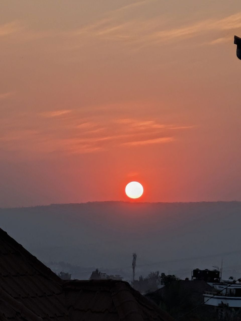 Red sunset in Kigali