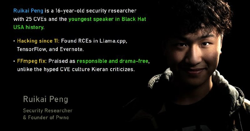 Ruikai Peng 16-year-old security researcher