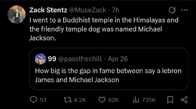 Gap in fame between lebron James and Michael Jackson