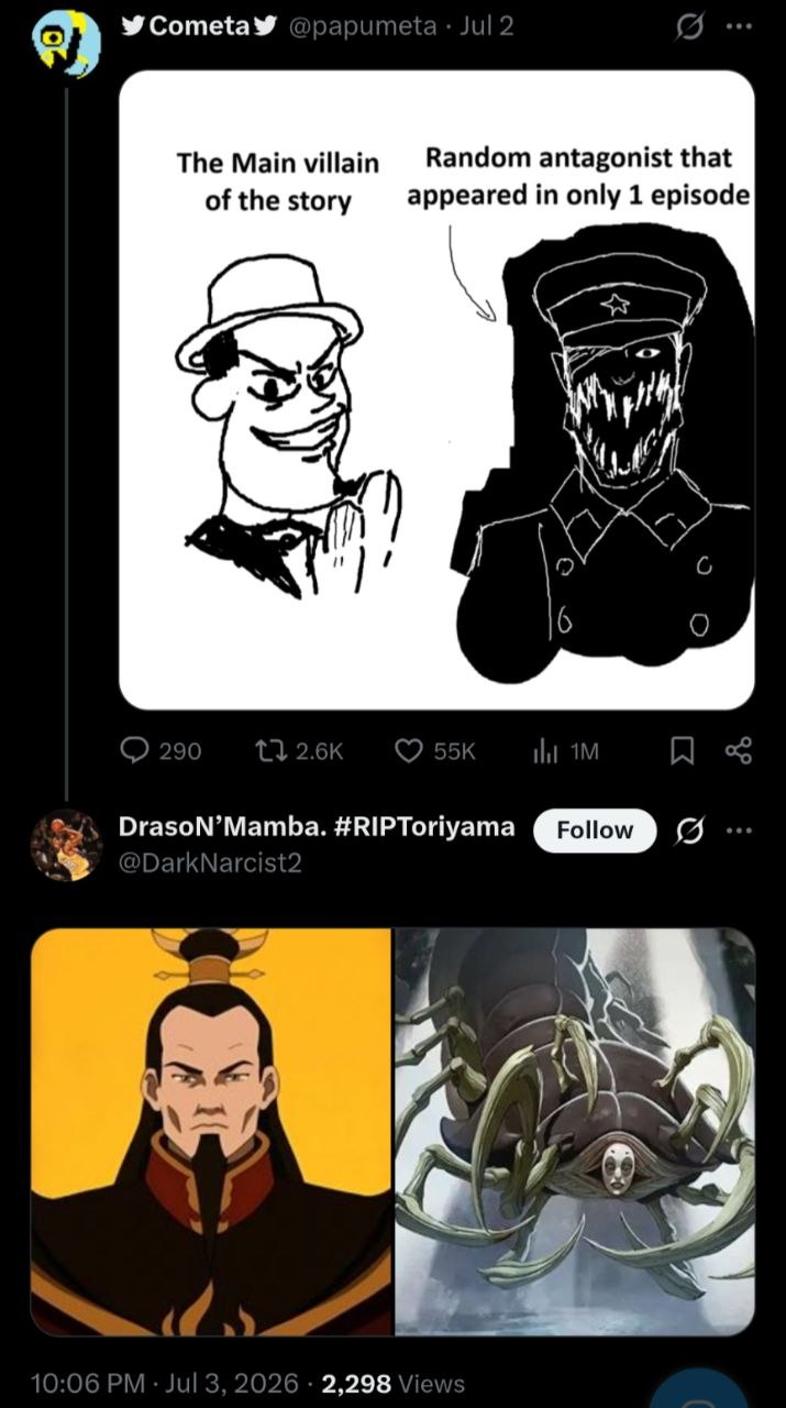 Main villain vs random antagonist