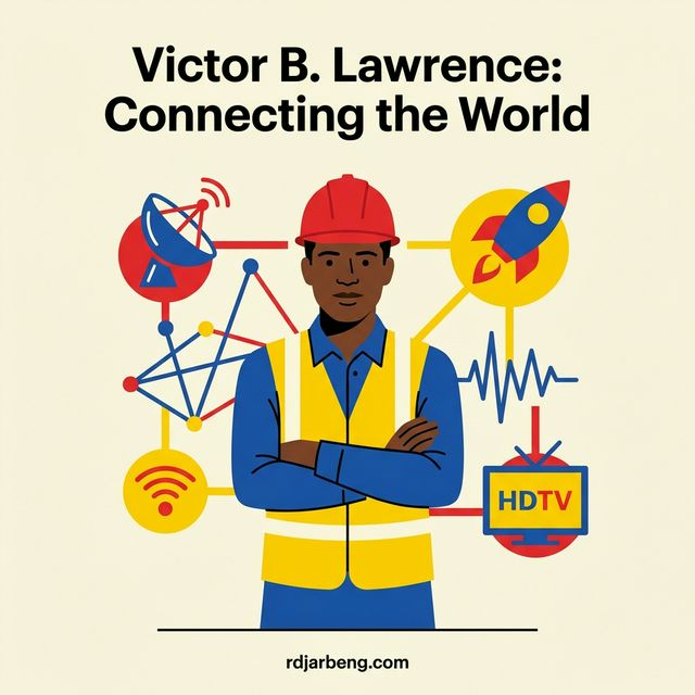 A vibrant illustration of an African engineer working on networks