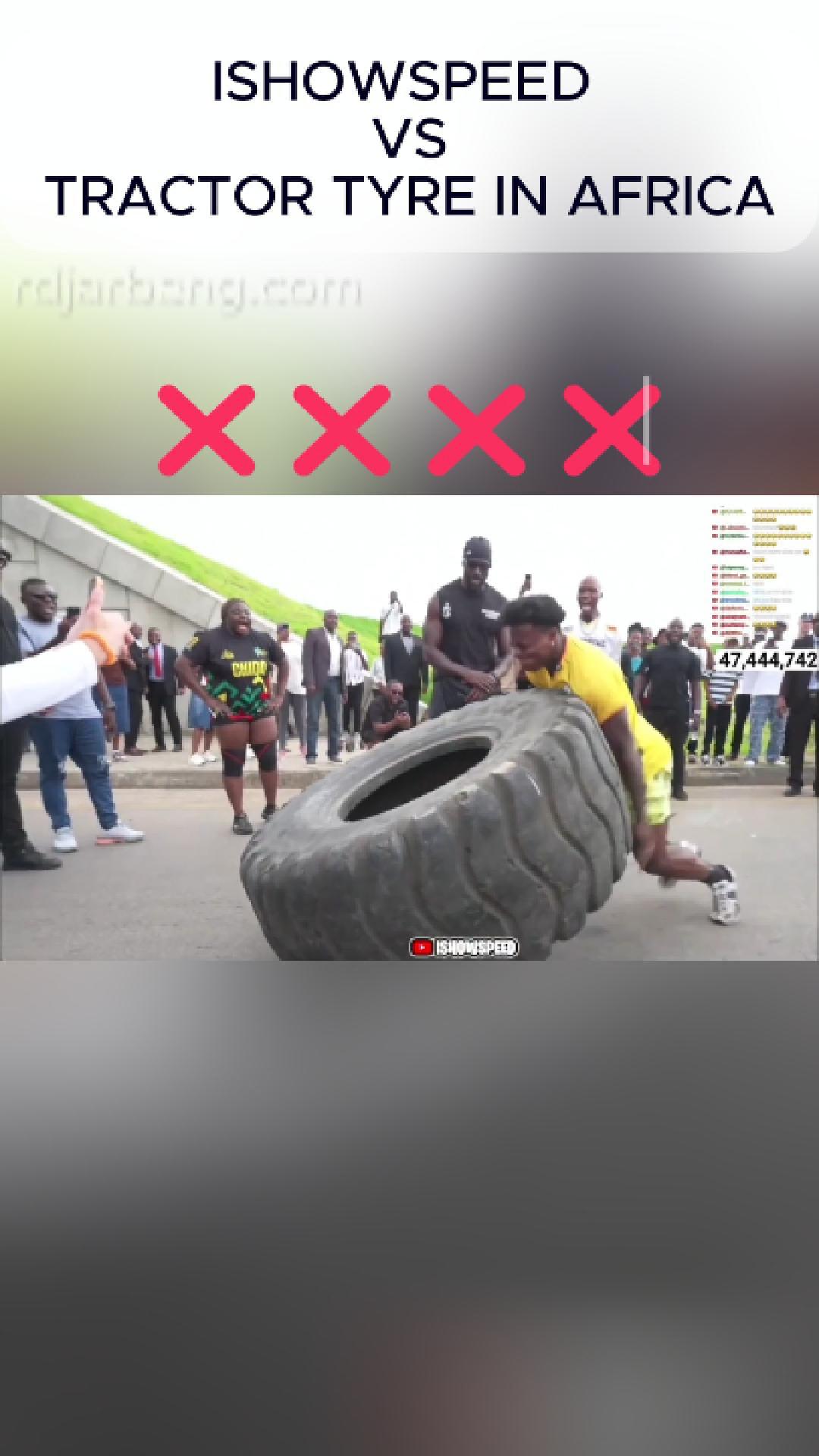 IShowSpeed vs. Tractor Tire in Africa on the IShowSpeed Africa Tour
