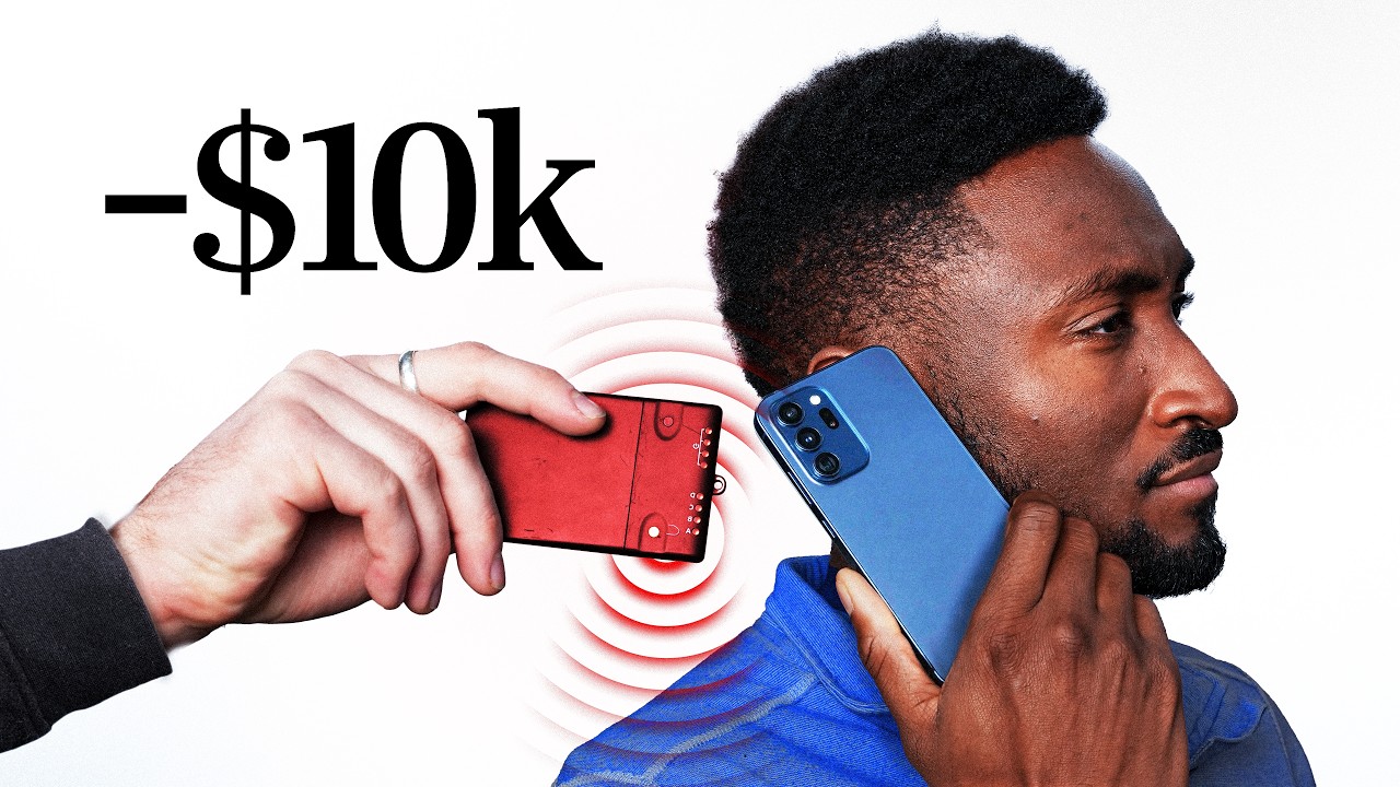 Can you steal $10,000 from a locked iPhone? Featuring MKBHD and Veritasium